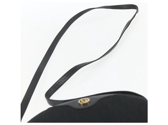 Borsa a Spalla in Tela Trotter Christian Dior Nero Oro Auth BA9335 D'oro - vista 8