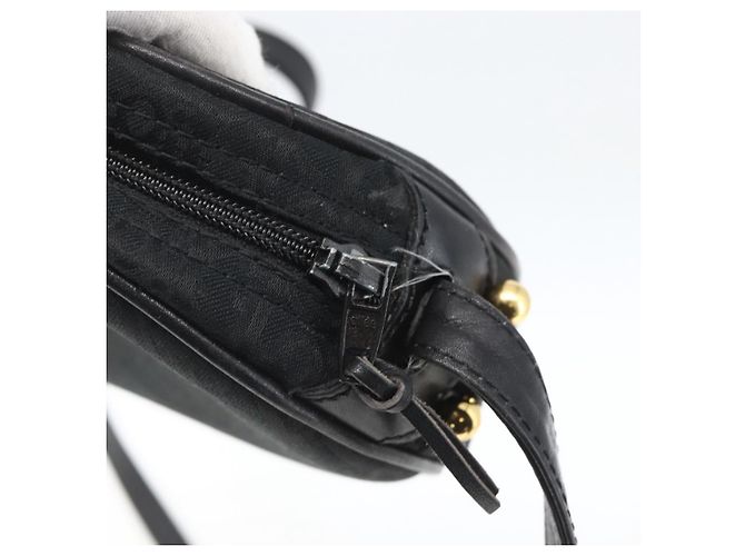 Borsa a Spalla in Tela Trotter Christian Dior Nero Oro Auth BA9335 D'oro - vista 9