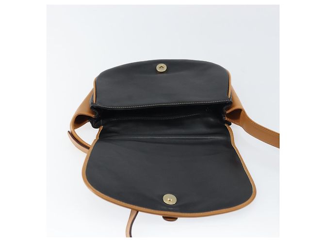 Céline Borsa a Spalla CELINE in Pelle Nera Oro Auth gh1499 Nero D'oro - vista 10