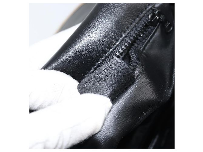 Céline Borsa a Spalla CELINE in Pelle Nera Oro Auth gh1499 Nero D'oro - vista 12