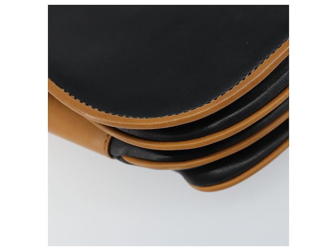 Céline Borsa a Spalla CELINE in Pelle Nera Oro Auth gh1499 Nero D'oro - vista 14