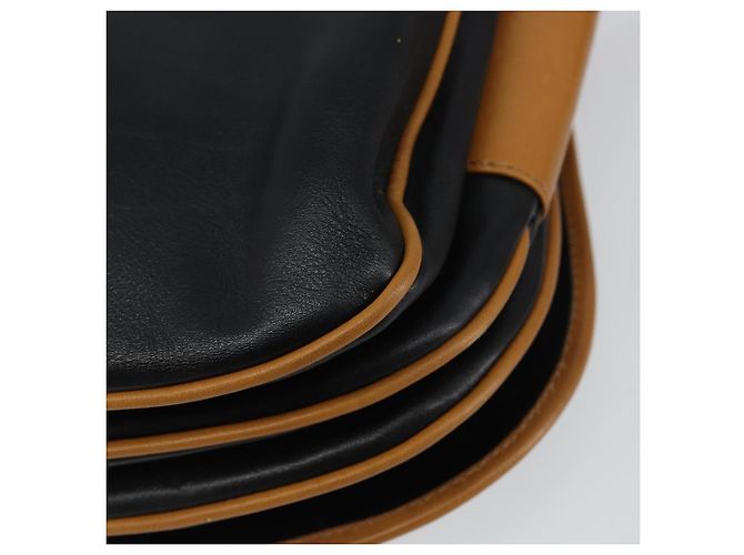 Céline Borsa a Spalla CELINE in Pelle Nera Oro Auth gh1499 Nero D'oro - vista 15