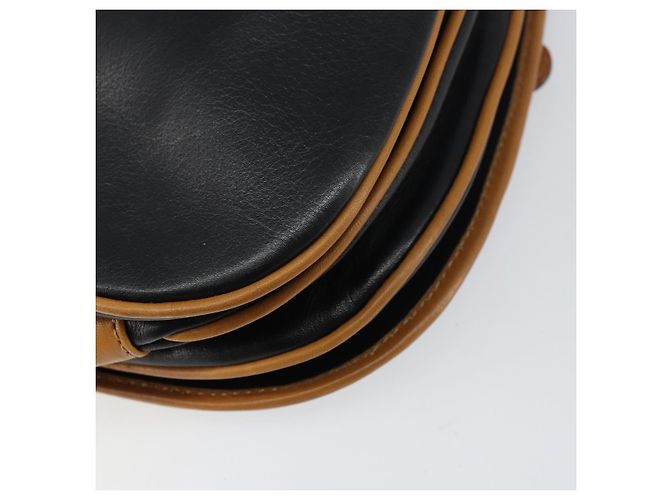 Céline Borsa a Spalla CELINE in Pelle Nera Oro Auth gh1499 Nero D'oro - vista 16