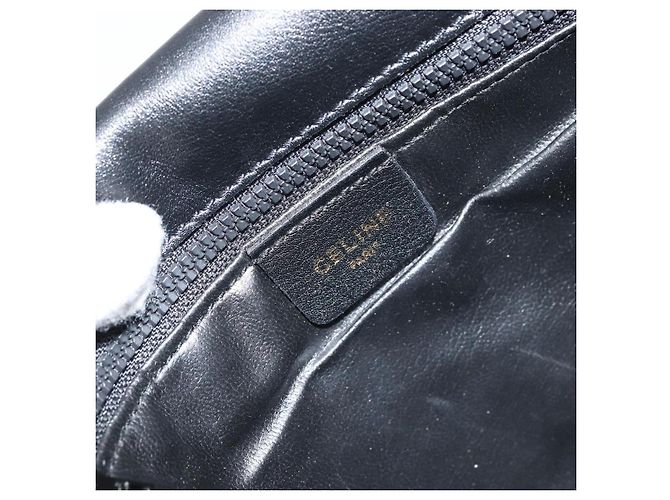 Céline Borsa a Spalla CELINE in Pelle Nera Oro Auth gh1499 Nero D'oro - vista 19