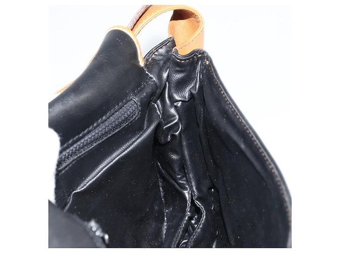 Céline Borsa a Spalla CELINE in Pelle Nera Oro Auth gh1499 Nero D'oro - vista 20