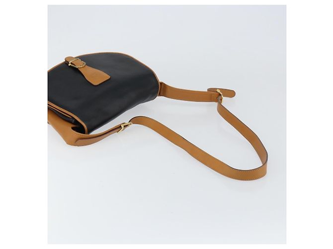 Céline Borsa a Spalla CELINE in Pelle Nera Oro Auth gh1499 Nero D'oro - vista 7