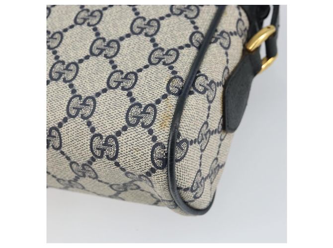 Gucci GG Supreme Sherry Line Schultertasche PVC Marine Gold 75 02 004 Auth 159729 Rot Golden Marineblau - Ansicht 16