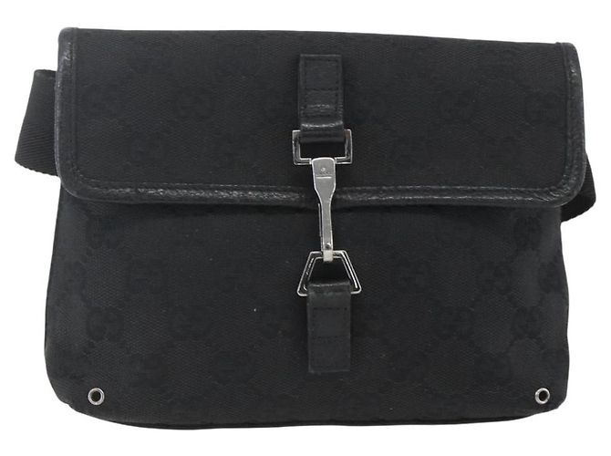 Borsa a vita GG Canvas Jackie Gucci Nera Argento 92543 Auth ka1363 Nero - vista 13