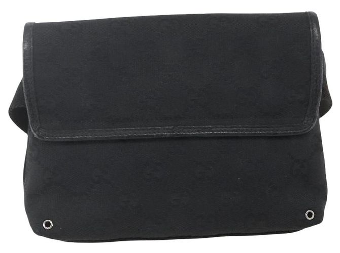 Borsa a vita GG Canvas Jackie Gucci Nera Argento 92543 Auth ka1363 Nero - vista 2