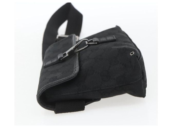 Borsa a vita GG Canvas Jackie Gucci Nera Argento 92543 Auth ka1363 Nero - vista 3
