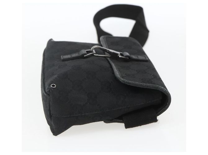 Borsa a vita GG Canvas Jackie Gucci Nera Argento 92543 Auth ka1363 Nero - vista 4