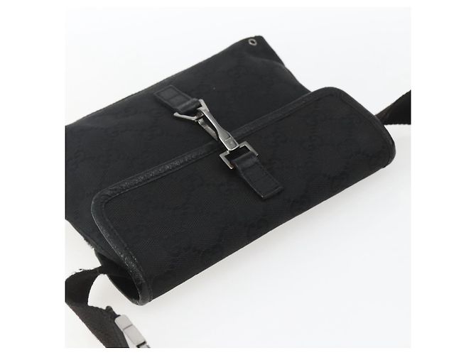Borsa a vita GG Canvas Jackie Gucci Nera Argento 92543 Auth ka1363 Nero - vista 6