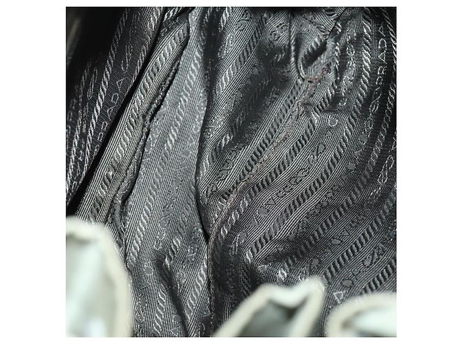 PRADA Backpack Nylon Beige Silver Auth 156861 Silvery - view 11