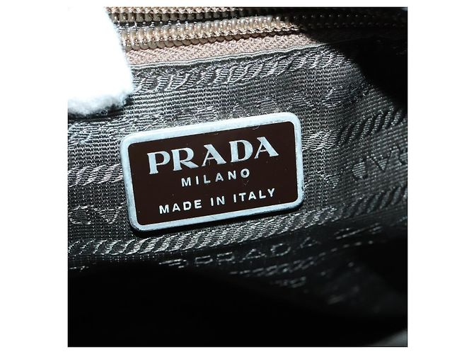 PRADA Backpack Nylon Beige Silver Auth 156861 Silvery - view 24