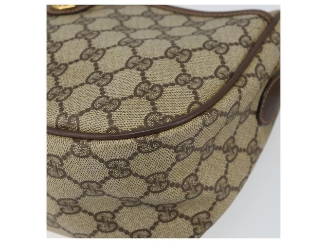 Borsa Sherry Line GG Supreme Web di GUCCI in PVC beige e oro 89 02 077 Auth 159285 D'oro - vista 14