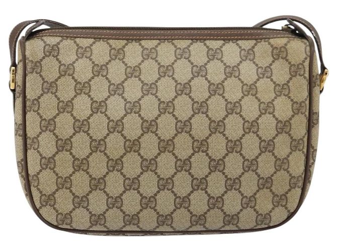 Borsa Sherry Line GG Supreme Web di GUCCI in PVC beige e oro 89 02 077 Auth 159285 D'oro - vista 2