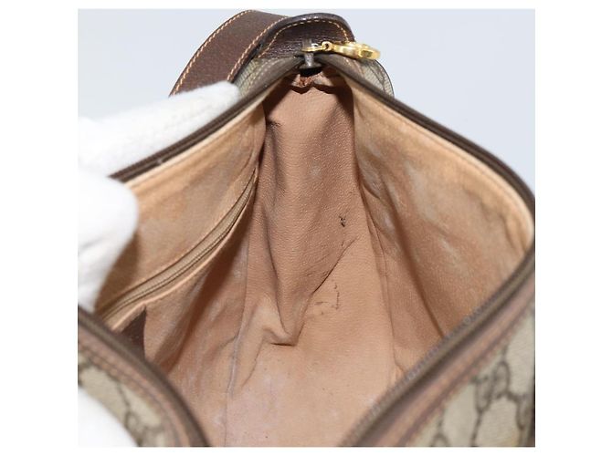 Borsa Sherry Line GG Supreme Web di GUCCI in PVC beige e oro 89 02 077 Auth 159285 D'oro - vista 20