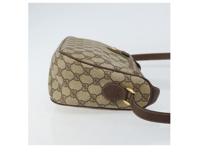 Borsa Sherry Line GG Supreme Web di GUCCI in PVC beige e oro 89 02 077 Auth 159285 D'oro - vista 3