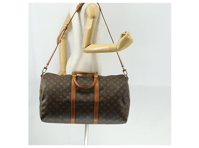 LOUIS VUITTON Monogram Keepall Bandouliere 50 Borsa Boston M41416 LV Auth 158083 Monogramma - vista 23