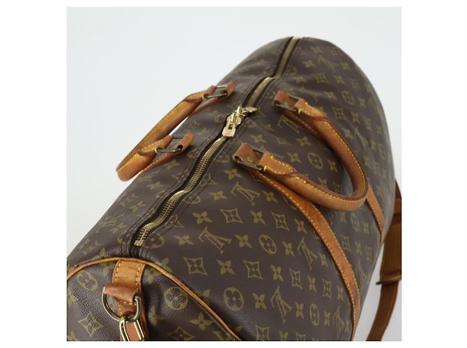 LOUIS VUITTON Monogram Keepall Bandouliere 50 Borsa Boston M41416 LV Auth 158083 Monogramma - vista 6