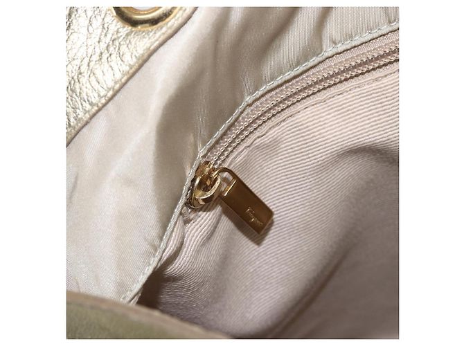 Borsa a mano Salvatore Ferragamo in nylon 2 in 1 beige oro Auth BA9246 D'oro - vista 19