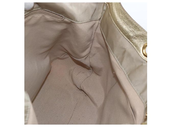 Borsa a mano Salvatore Ferragamo in nylon 2 in 1 beige oro Auth BA9246 D'oro - vista 20