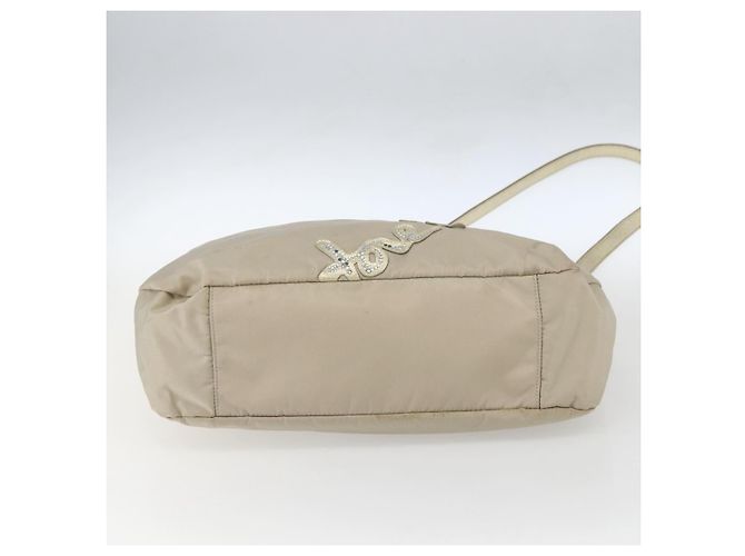 Borsa a mano Salvatore Ferragamo in nylon 2 in 1 beige oro Auth BA9246 D'oro - vista 5