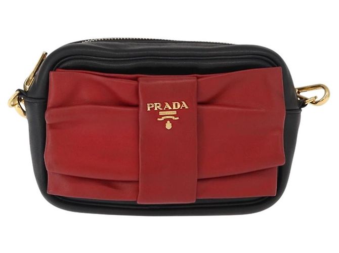 Borsa a Spalla PRADA in Pelle Nera Oro Auth 161530V Nero D'oro - vista 13