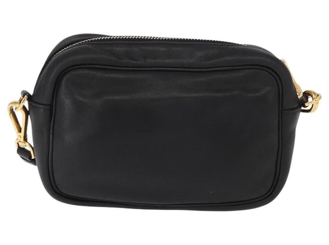 Borsa a Spalla PRADA in Pelle Nera Oro Auth 161530V Nero D'oro - vista 2