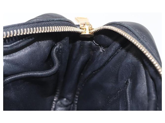 Borsa a Spalla PRADA in Pelle Nera Oro Auth 161530V Nero D'oro - vista 21
