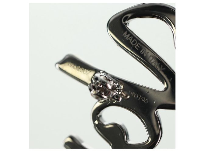 Louis Vuitton BROOCH VolezVoguezVoyagez in metallo argento M62507 LV Auth 162715M - vista 11