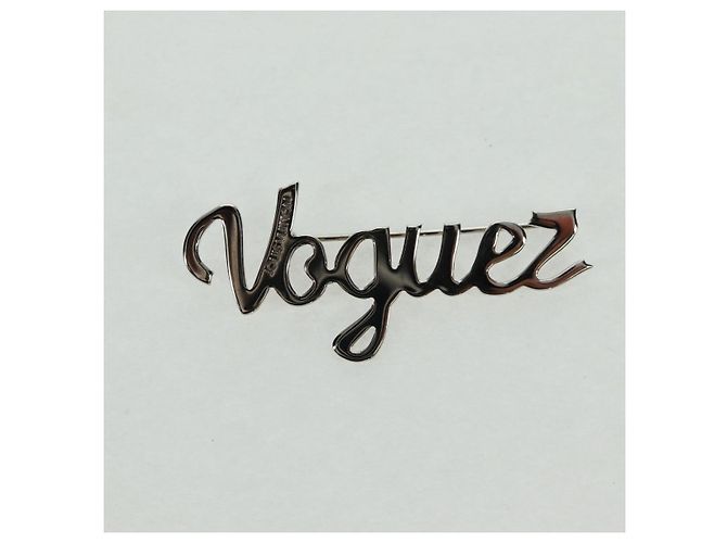 Louis Vuitton BROOCH VolezVoguezVoyagez in metallo argento M62507 LV Auth 162715M - vista 15