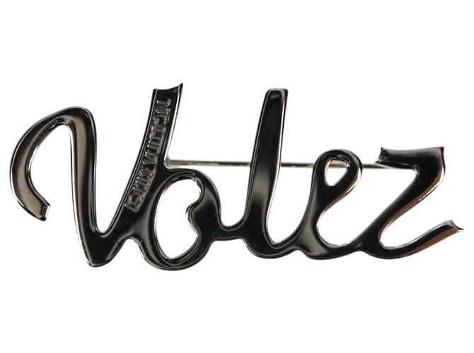 Louis Vuitton BROOCH VolezVoguezVoyagez in metallo argento M62507 LV Auth 162715M - vista 2