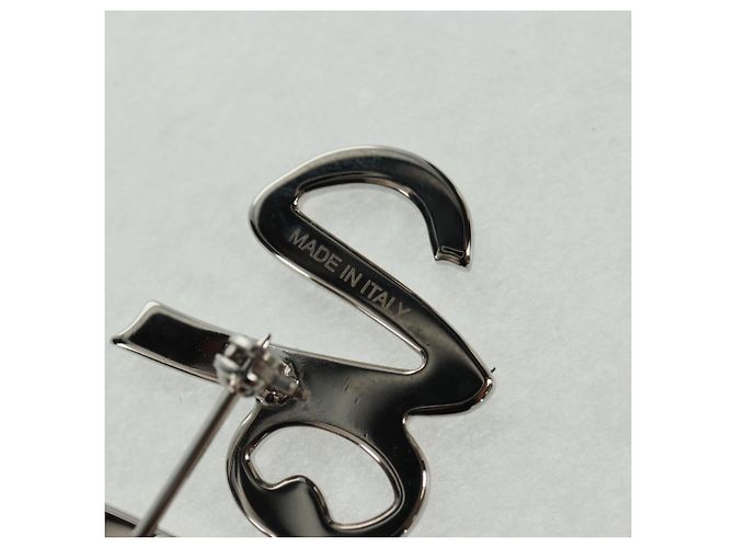 Louis Vuitton BROOCH VolezVoguezVoyagez in metallo argento M62507 LV Auth 162715M - vista 5