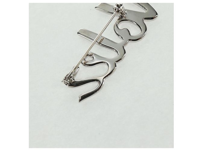 Louis Vuitton BROOCH VolezVoguezVoyagez in metallo argento M62507 LV Auth 162715M - vista 6