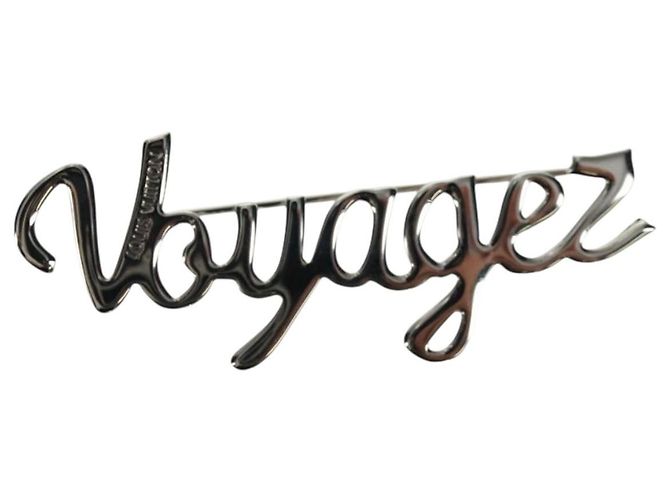 Louis Vuitton BROOCH VolezVoguezVoyagez in metallo argento M62507 LV Auth 162715M - vista 7