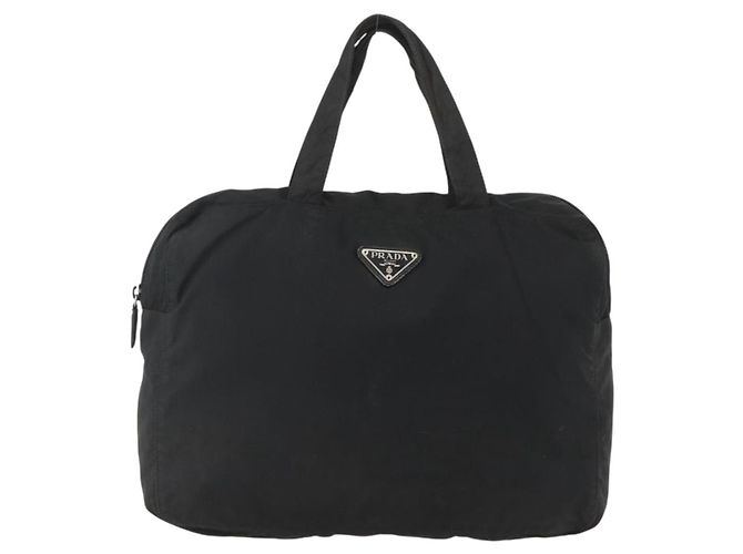 Prada Tote Bag aus schwarzem Nylon mit Silber authentisch 160269 - Ansicht 13