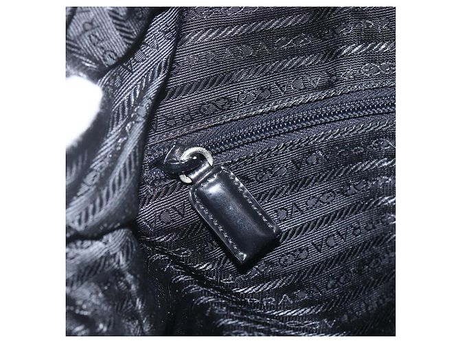 Prada Tote Bag aus schwarzem Nylon mit Silber authentisch 160269 - Ansicht 20