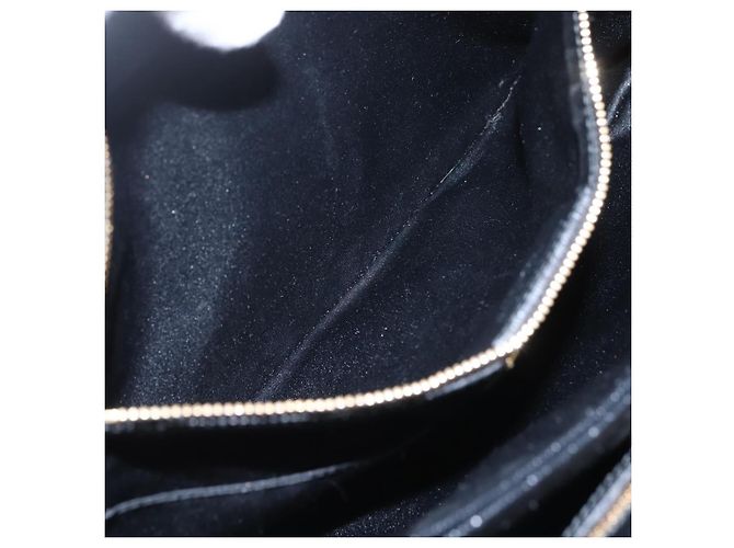 Borsa a Spalla Chain Vala in Pelle Nera e Oro Auth 159349 di Salvatore Ferragamo Nero D'oro - vista 22
