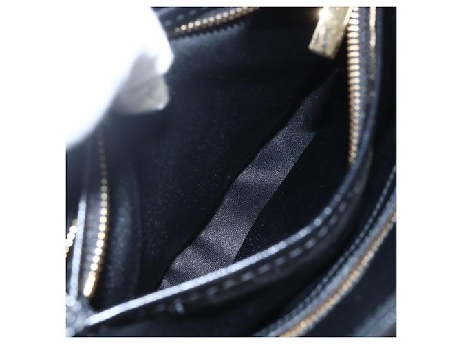 Borsa a Spalla Chain Vala in Pelle Nera e Oro Auth 159349 di Salvatore Ferragamo Nero D'oro - vista 23