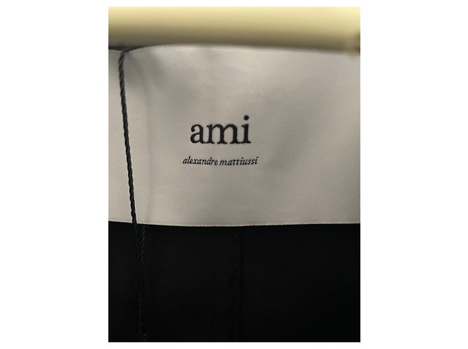 Giacca Ami UJK242 Nera Nylon Nero - vista 6