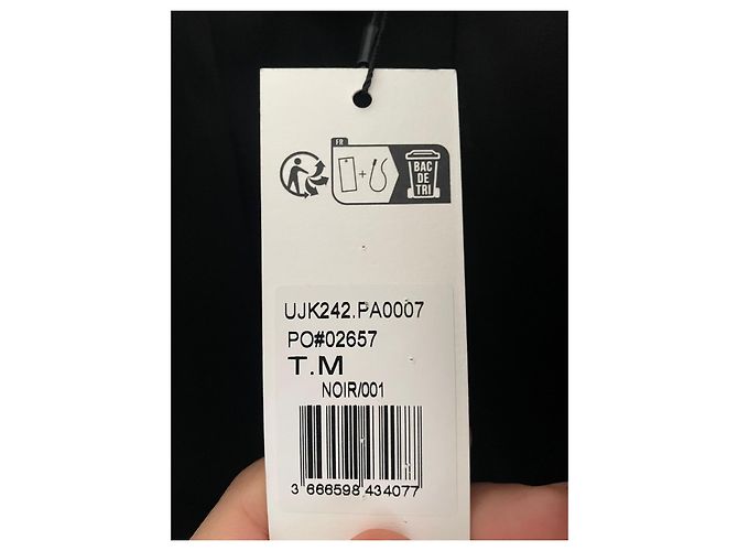 Giacca Ami UJK242 Nera Nylon Nero - vista 8