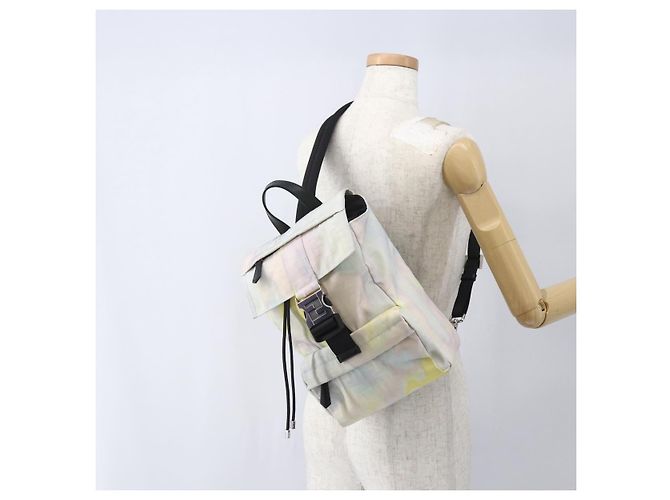FENDI Zucca Canvas Schultertasche aus Nylon in Weiß Silber authentisch am10182V - Ansicht 27