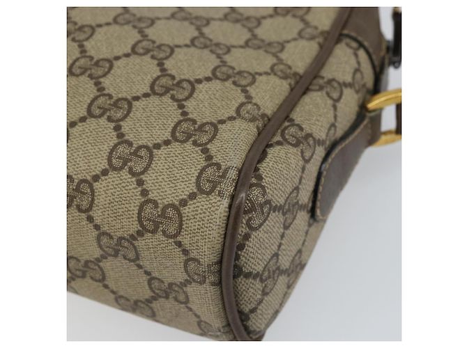 Borsa Gucci GG Supreme Web Sherry Line in PVC beige e oro 24 02 005 Auth ka1276 - vista 15