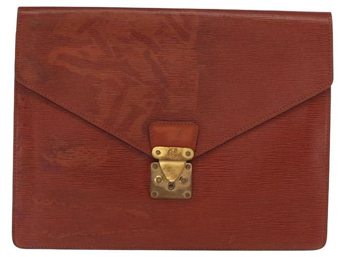 LOUIS VUITTON Epi Porta Documenti Senatur Briefcase Marrone M54453 LV Auth am10334 - vista 13