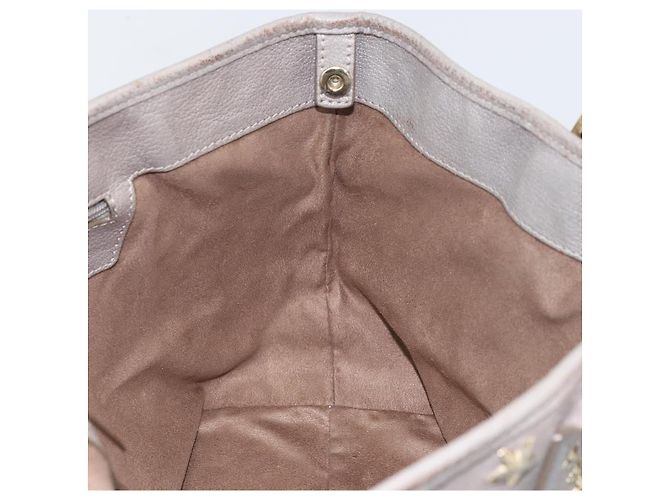 Jimmy Choo Sasha S Tote Bag Leather Silver Gold Auth BA9385 Silvery Golden - view 18