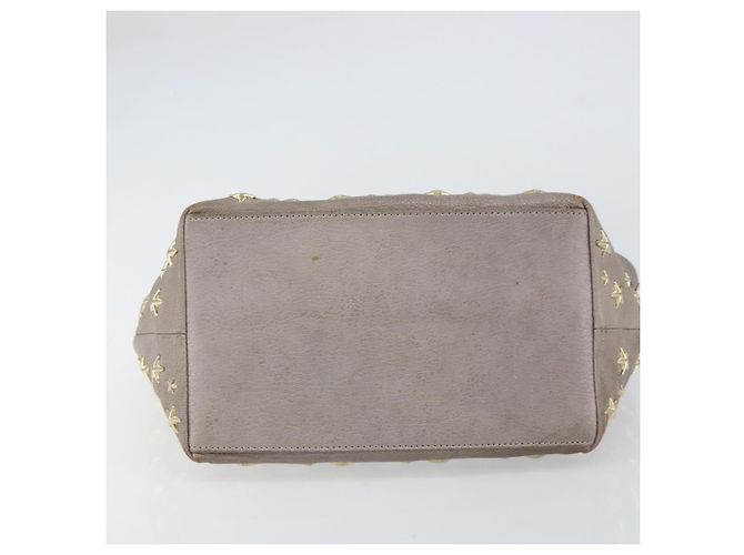 Jimmy Choo Sasha S Tote Bag Leather Silver Gold Auth BA9385 Silvery Golden - view 5