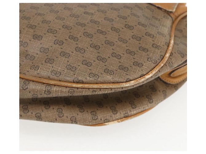 Bolsa Sherry Line em PVC Bege Micro GG Supreme Web da GUCCI 001 58 0918 Auth 148581 Dourado - vista 15
