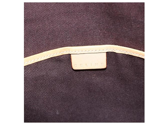 Céline Borsa tote in tela Macadam CELINE in pelle PVC marrone oro Auth ep12590 D'oro - vista 17