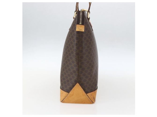 Céline Borsa tote in tela Macadam CELINE in pelle PVC marrone oro Auth ep12590 D'oro - vista 3